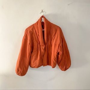 Retro Orange Bomber Jacket ✽